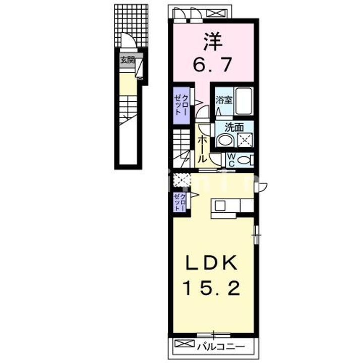 熊本県上益城郡御船町大字辺田見(アパート)の賃貸物件の間取り