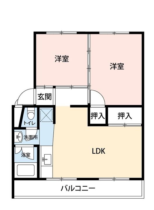 公社賃貸SMALIO 下田部Bの間取り