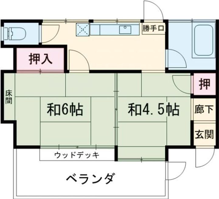 茨城県水戸市天王町(一戸建)の賃貸物件の間取り