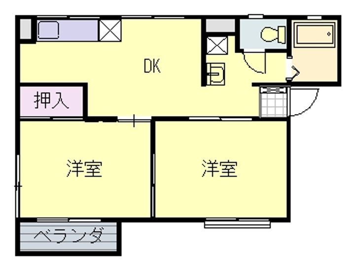 コーポはなみづきの間取り