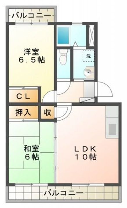 静岡県藤枝市高洲(マンション)の賃貸物件の間取り