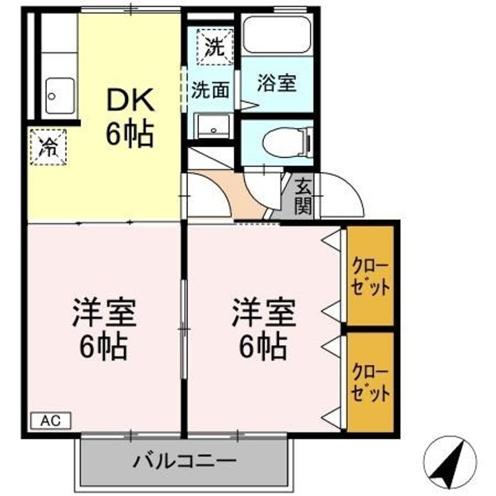 鹿児島県鹿児島市川上町(アパート)の賃貸物件の間取り
