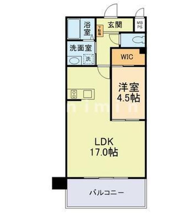 熊本県熊本市中央区新大江2(マンション)の賃貸物件の間取り
