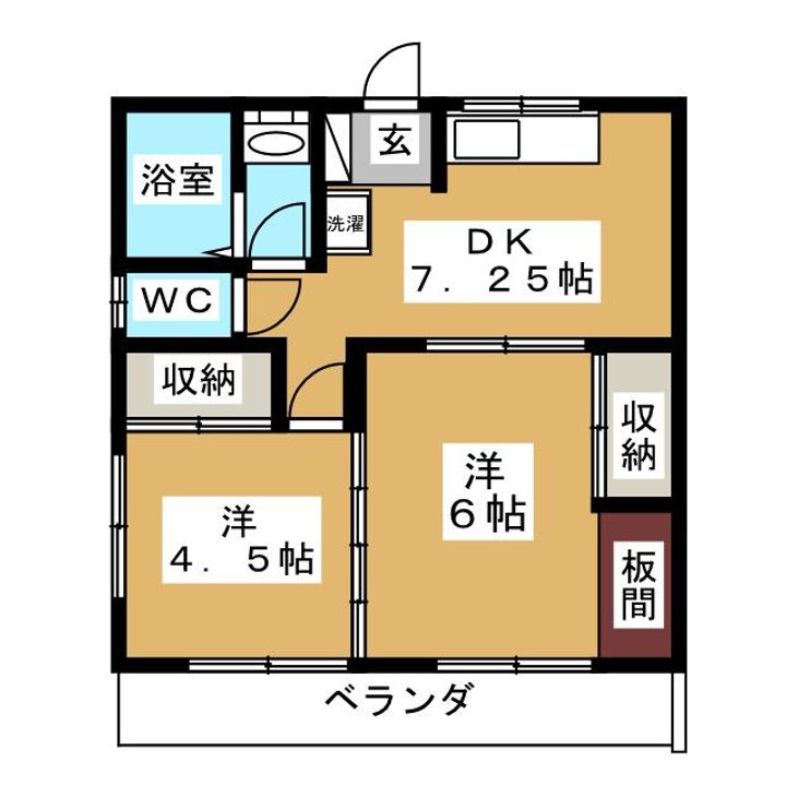 コーポながいの間取り