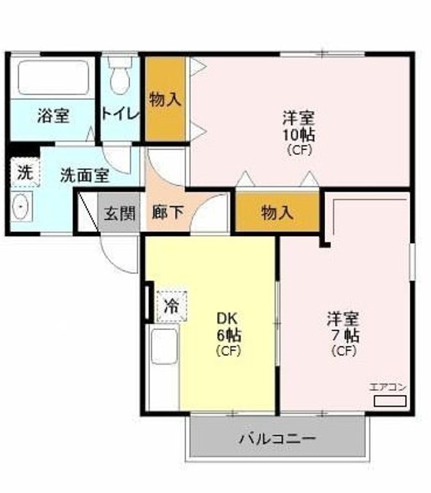 埼玉県戸田市笹目南町(アパート)の賃貸物件の間取り