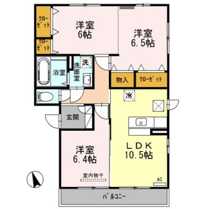 広島県呉市広古新開3(アパート)の賃貸物件の間取り