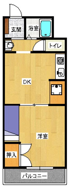 マンションヤマモト弐番館の間取り