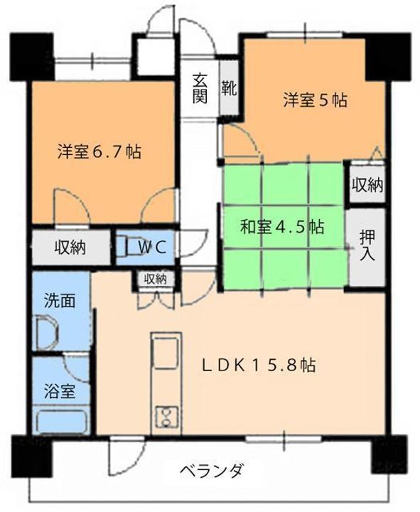 フローレンス清水町の間取り