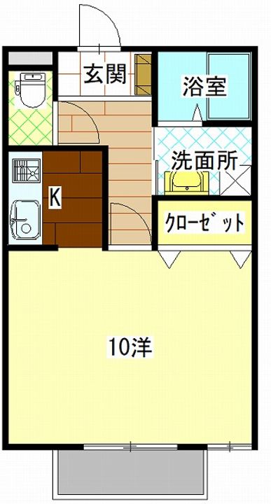 高知県高知市札場(アパート)の賃貸物件の間取り
