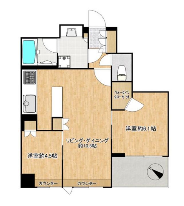 プレジール入谷の間取り