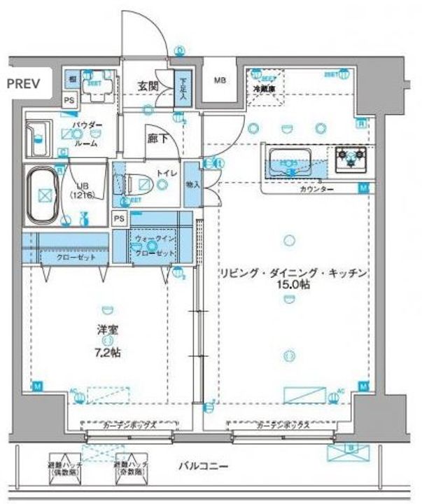 東京都台東区千束3(マンション)の賃貸物件の間取り