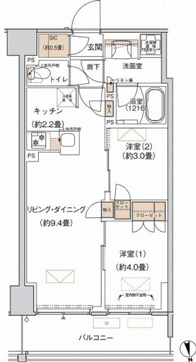 プライムネクサス大森北の間取り