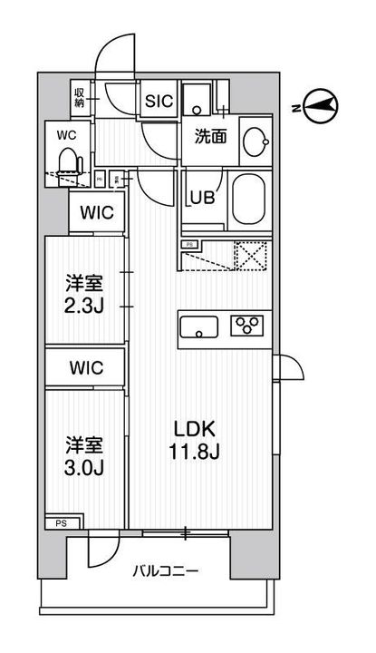 シーズンフラッツ蔵前の間取り