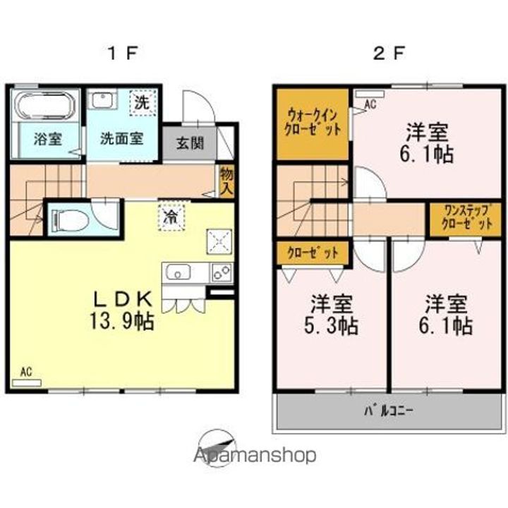 東京都府中市西府町4(一戸建)の賃貸物件の間取り