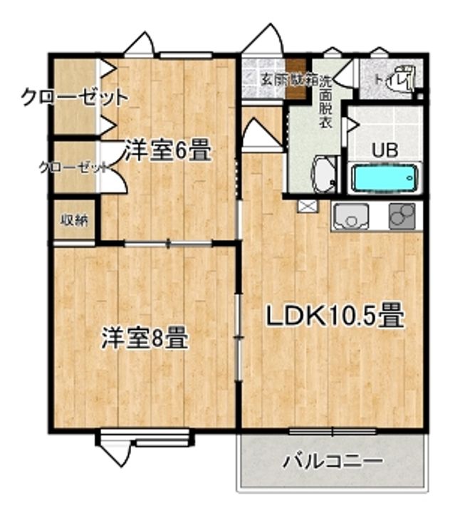 コーポ192 Iの間取り