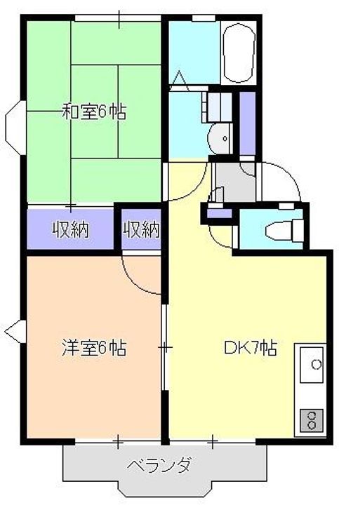 サンメール所沢Bの間取り