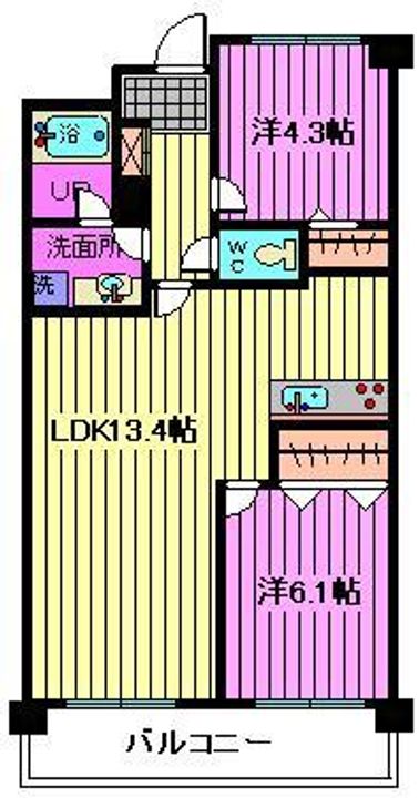 エマーレ南浦和(旧ヒルズ神明の木)の間取り