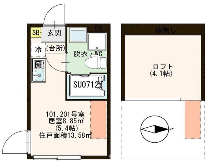 東京都江戸川区北小岩2(アパート)の賃貸物件の間取り