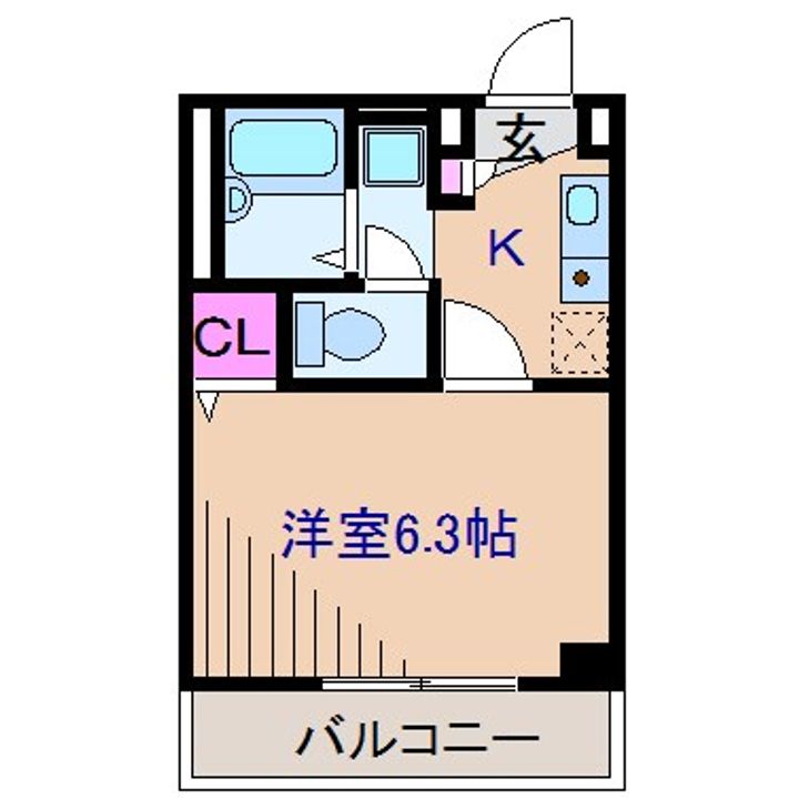 神奈川県横浜市港北区大曽根2の賃貸マンションの間取り