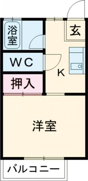 茨城県水戸市姫子1(アパート)の賃貸物件の間取り