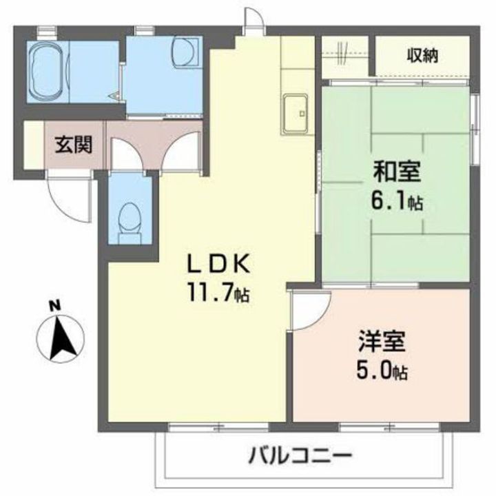 福島県郡山市並木4(アパート)の賃貸物件の間取り