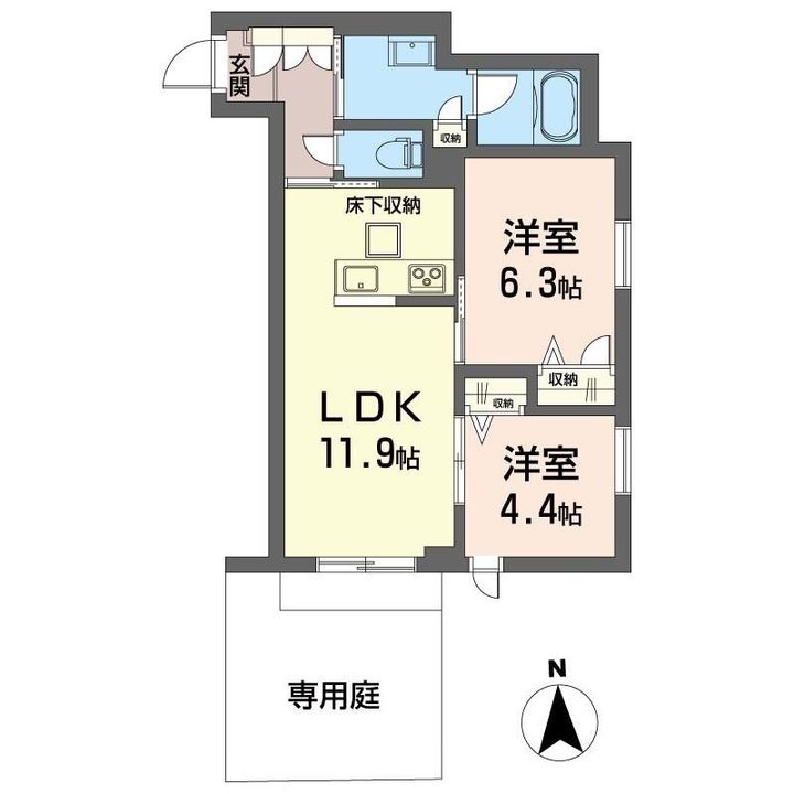 東京都三鷹市下連雀3(マンション)の賃貸物件の間取り