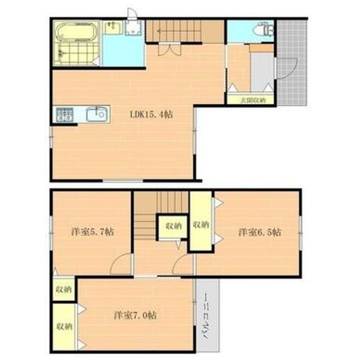 熊本県熊本市北区八景水谷2(一戸建)の賃貸物件の間取り