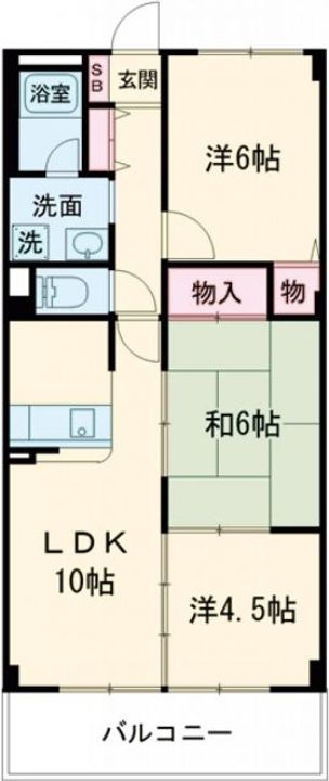 大阪府羽曳野市西浦1(マンション)の賃貸物件の間取り