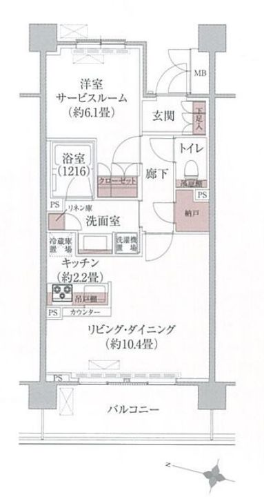リージア経堂テラスガーデンの間取り