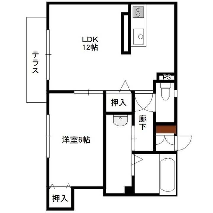 スリーゼハイツ王子B棟の間取り