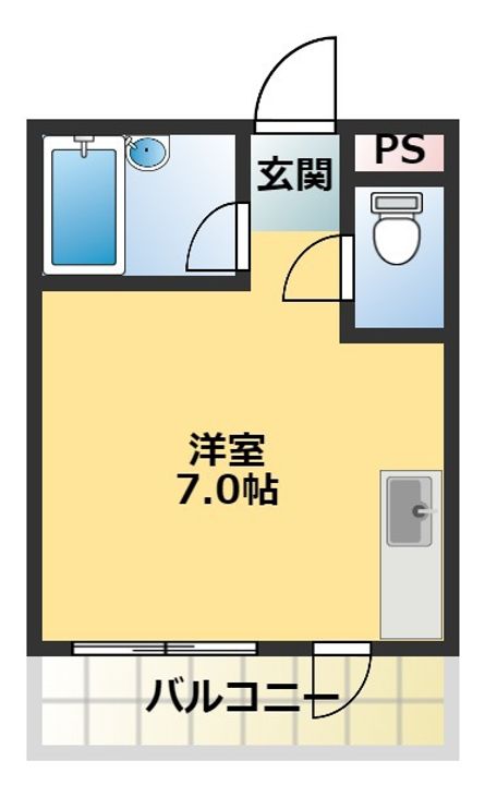 徳島県徳島市山城西4(マンション)の賃貸物件の間取り