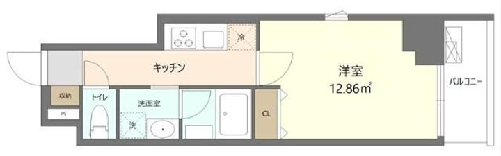 東京都新宿区早稲田鶴巻町(マンション)の賃貸物件の間取り