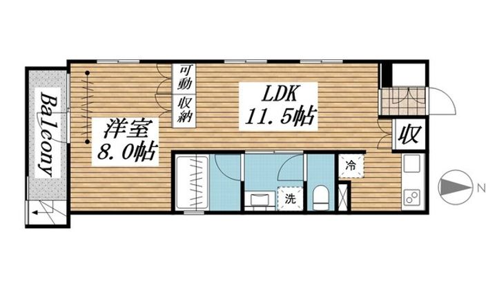 東京都新宿区西落合1(マンション)の賃貸物件の間取り