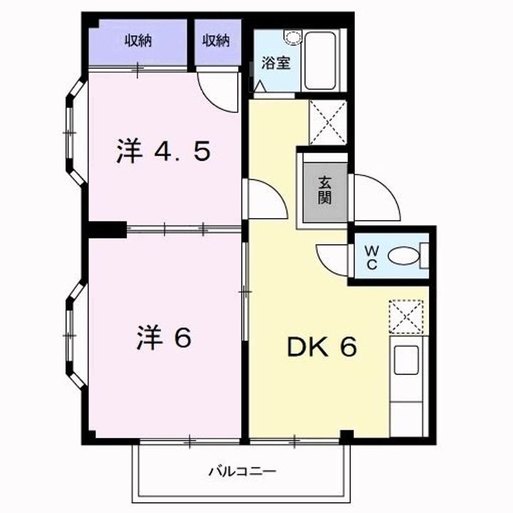 福岡県北九州市小倉北区南丘2(アパート)の賃貸物件の間取り