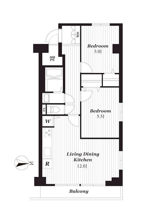 上町マンションの間取り