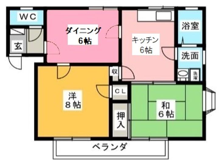 コーポルークワットBの間取り