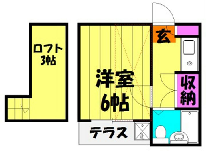 埼玉県越谷市蒲生南町(アパート)の賃貸物件の間取り