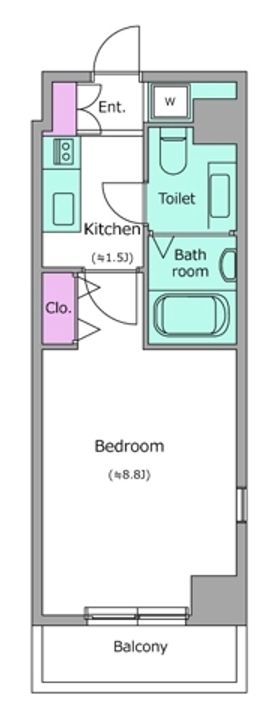 東京都中央区日本橋人形町1(マンション)の賃貸物件の間取り