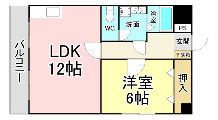 大里中町ハイツの間取り