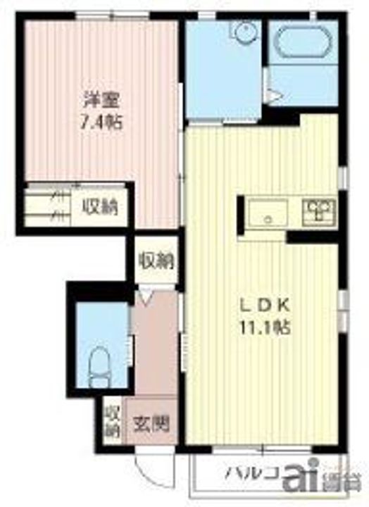 東京都東大和市中央2(アパート)の賃貸物件の間取り