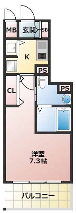 グランルージュ中之島南の間取り
