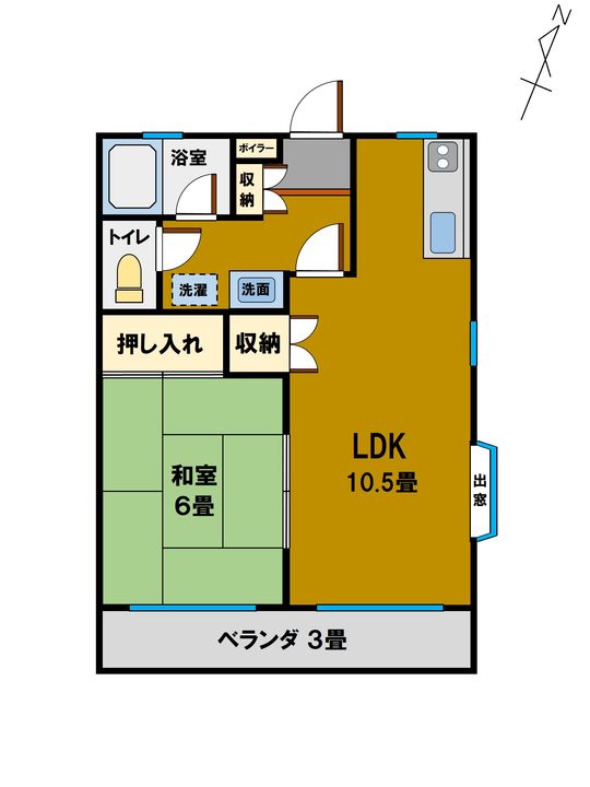横山コーポの間取り