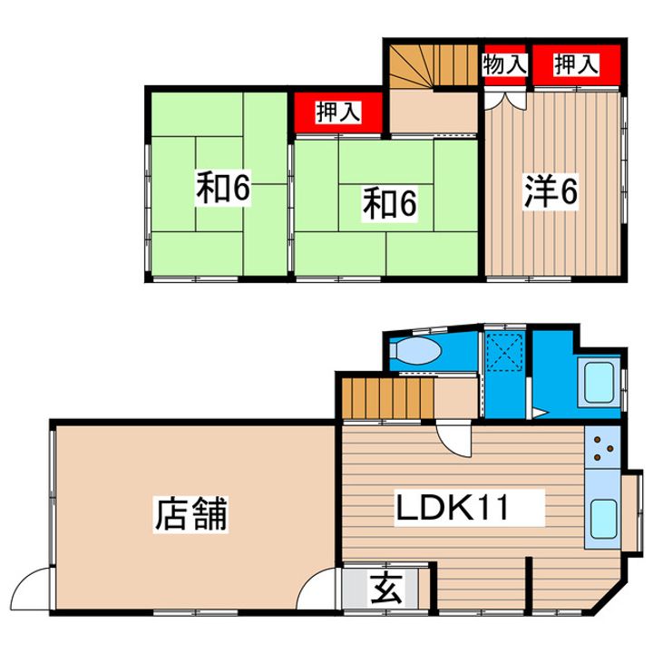 茨城県日立市会瀬町1(一戸建)の賃貸物件の間取り