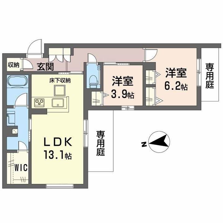 大阪府箕面市桜4(マンション)の賃貸物件の間取り