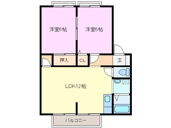 サンビレッジ鈴鹿 C棟の間取り