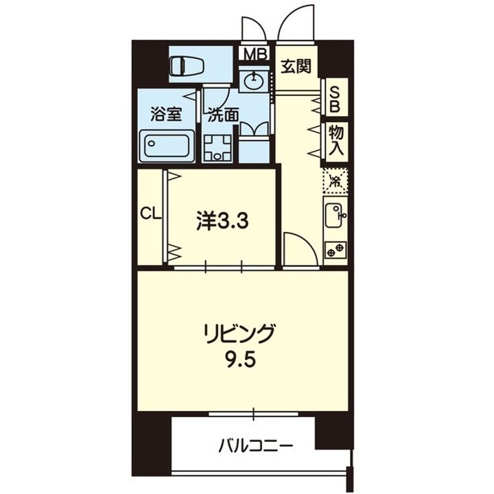 Prime水前寺駅前の間取り