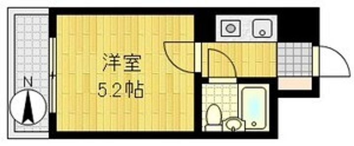 大阪府大阪市中央区日本橋2(マンション)の賃貸物件の間取り