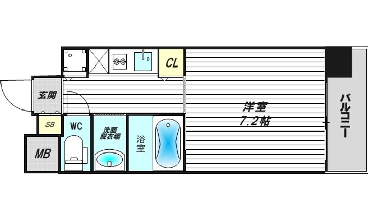 大阪府大阪市北区天神西町(マンション)の賃貸物件の間取り