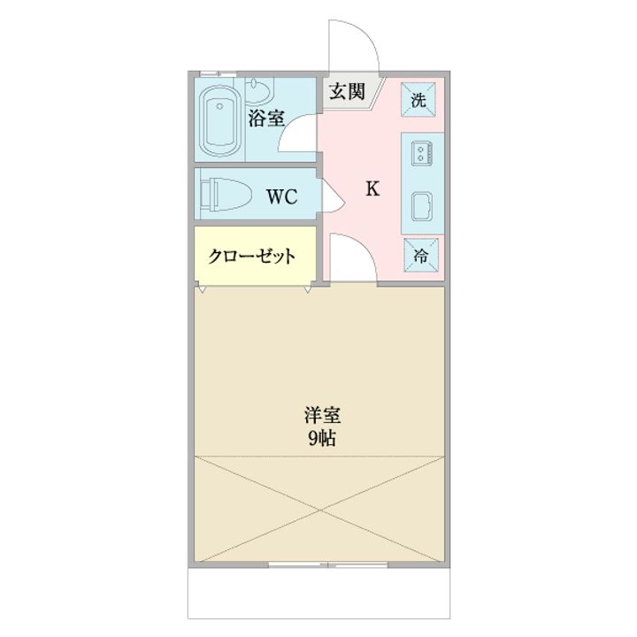 第1タイセイコーポの間取り