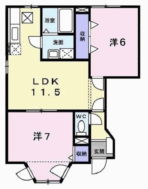 兵庫県加東市上滝野(アパート)の賃貸物件の間取り
